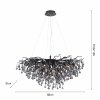 Lampa Wisząca ICICLE 2192-18 Zuma Line Czarny | Nowoczesny Żyrandol 11xG9